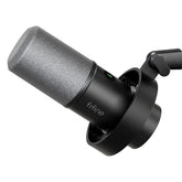 FIFINE USB / XLR Dynamic Microphone with Mute Button and Shock Mount, Headphone Jack